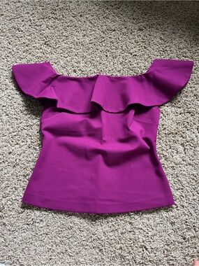 Like New Ted Baker Perui Frill Detail Bardot Top